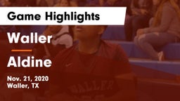 Waller  vs Aldine  Game Highlights - Nov. 21, 2020