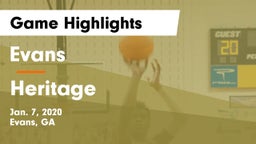 Evans  vs Heritage  Game Highlights - Jan. 7, 2020