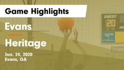 Evans  vs Heritage  Game Highlights - Jan. 24, 2020