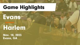 Evans  vs Harlem  Game Highlights - Nov. 18, 2023