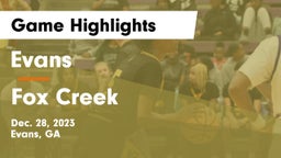 Evans  vs Fox Creek  Game Highlights - Dec. 28, 2023