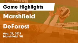 Marshfield  vs DeForest  Game Highlights - Aug. 28, 2021