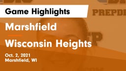 Marshfield  vs Wisconsin Heights  Game Highlights - Oct. 2, 2021