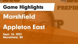 Marshfield  vs Appleton East  Game Highlights - Sept. 24, 2022