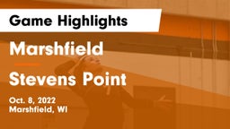 Marshfield  vs Stevens Point  Game Highlights - Oct. 8, 2022