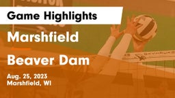 Marshfield  vs Beaver Dam  Game Highlights - Aug. 25, 2023