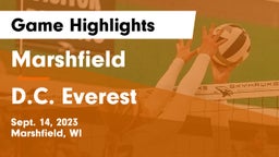 Marshfield  vs D.C. Everest  Game Highlights - Sept. 14, 2023