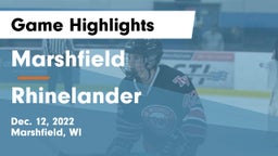 Marshfield  vs Rhinelander  Game Highlights - Dec. 12, 2022
