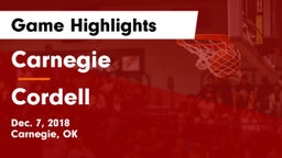 Carnegie  vs Cordell  Game Highlights - Dec. 7, 2018