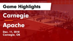 Carnegie  vs Apache  Game Highlights - Dec. 11, 2018