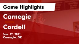 Carnegie  vs Cordell  Game Highlights - Jan. 12, 2021
