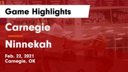 Carnegie  vs Ninnekah  Game Highlights - Feb. 22, 2021