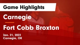 Carnegie  vs Fort Cobb Broxton Game Highlights - Jan. 21, 2022