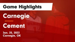 Carnegie  vs Cement Game Highlights - Jan. 25, 2022
