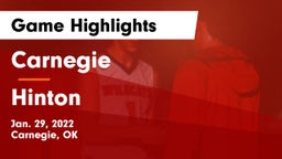 Carnegie  vs Hinton  Game Highlights - Jan. 29, 2022