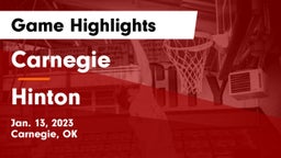 Carnegie  vs Hinton  Game Highlights - Jan. 13, 2023