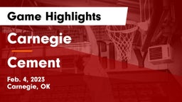 Carnegie  vs Cement  Game Highlights - Feb. 4, 2023