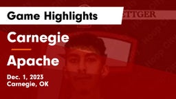 Carnegie  vs Apache  Game Highlights - Dec. 1, 2023