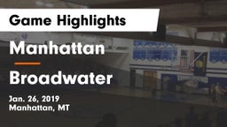 Manhattan  vs Broadwater  Game Highlights - Jan. 26, 2019