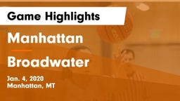 Manhattan  vs Broadwater  Game Highlights - Jan. 4, 2020