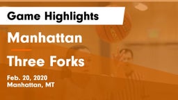 Manhattan  vs Three Forks  Game Highlights - Feb. 20, 2020