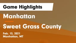 Manhattan  vs Sweet Grass County  Game Highlights - Feb. 13, 2021