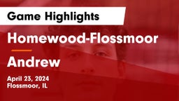Homewood-Flossmoor  vs Andrew  Game Highlights - April 23, 2024