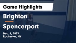 Brighton  vs Spencerport  Game Highlights - Dec. 1, 2023