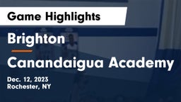 Brighton  vs Canandaigua Academy  Game Highlights - Dec. 12, 2023
