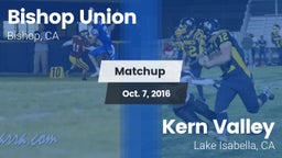 Matchup: Bishop Union vs. Kern Valley  2016