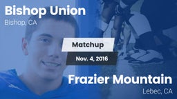 Matchup: Bishop Union vs. Frazier Mountain  2016