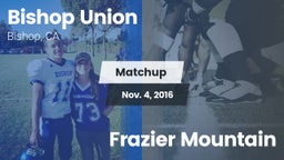 Matchup: Bishop Union vs. Frazier Mountain  2016