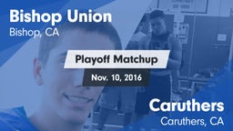 Matchup: Bishop Union vs. Caruthers  2016