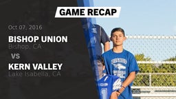 Recap: Bishop Union  vs. Kern Valley  2016