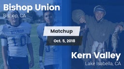 Matchup: Bishop Union vs. Kern Valley  2018
