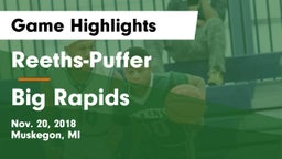 Reeths-Puffer  vs Big Rapids  Game Highlights - Nov. 20, 2018