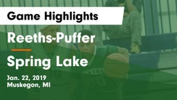 Reeths-Puffer  vs Spring Lake Game Highlights - Jan. 22, 2019