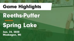 Reeths-Puffer  vs Spring Lake  Game Highlights - Jan. 24, 2020