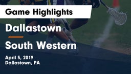 Dallastown  vs South Western  Game Highlights - April 5, 2019