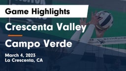 Crescenta Valley  vs Campo Verde  Game Highlights - March 4, 2023
