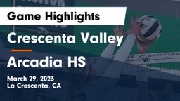 Crescenta Valley  vs Arcadia HS Game Highlights - March 29, 2023