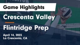 Crescenta Valley  vs Flintridge Prep  Game Highlights - April 14, 2023