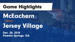 McEachern  vs Jersey Village  Game Highlights - Dec. 28, 2018