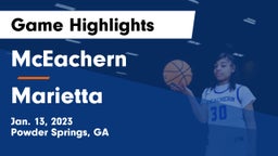 McEachern  vs Marietta  Game Highlights - Jan. 13, 2023