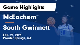 McEachern  vs South Gwinnett  Game Highlights - Feb. 22, 2023