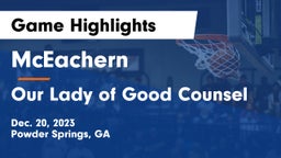 McEachern  vs Our Lady of Good Counsel  Game Highlights - Dec. 20, 2023