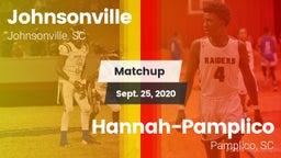 Matchup: Johnsonville vs. Hannah-Pamplico  2020