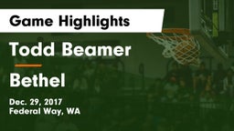 Todd Beamer  vs Bethel  Game Highlights - Dec. 29, 2017