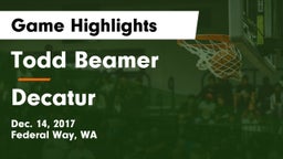 Todd Beamer  vs Decatur Game Highlights - Dec. 14, 2017