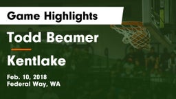 Todd Beamer  vs Kentlake  Game Highlights - Feb. 10, 2018